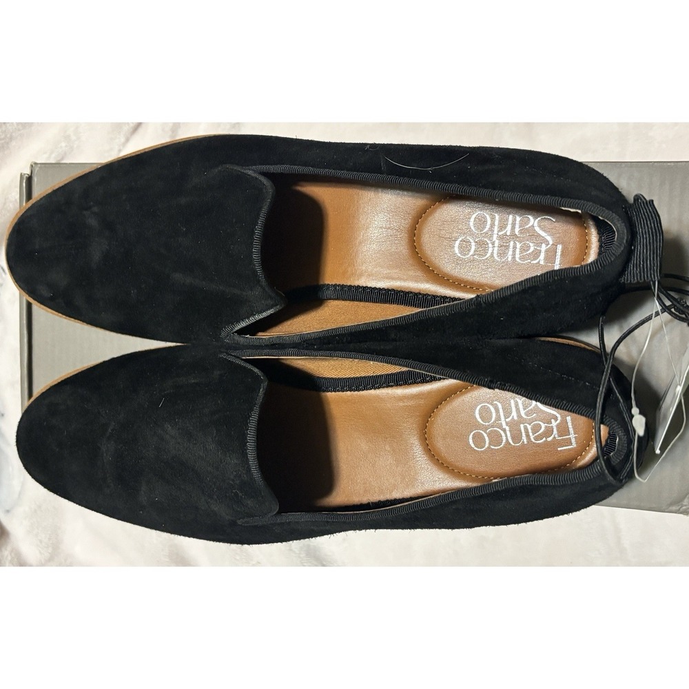 Franco Sarto Women's JEELA JEENA Leather Low Heel Loafer Size 9 Black